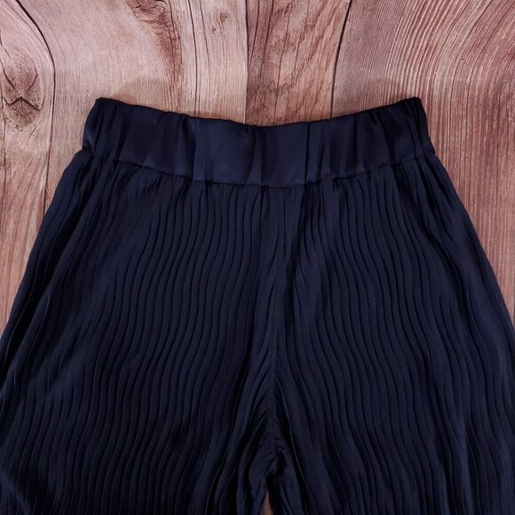 NWT Anthropologie Womens Size XS Delano Knit Wide Leg Pants Navy Blue $120 - Picture 7 of 12